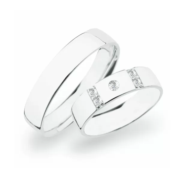 Svadobné obrúčky striebro 925 zirkón 0,119 ct SP-272-Ag