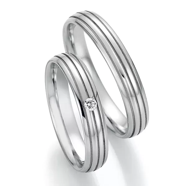 Snubné prstene z ocele s diamantom SP-22150