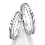 Snubné prstene z ocele s diamantmi SP-22070