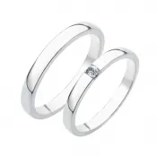 Svadobné obrúčky striebro 925 zirkón 0,060 ct SP-230-Ag