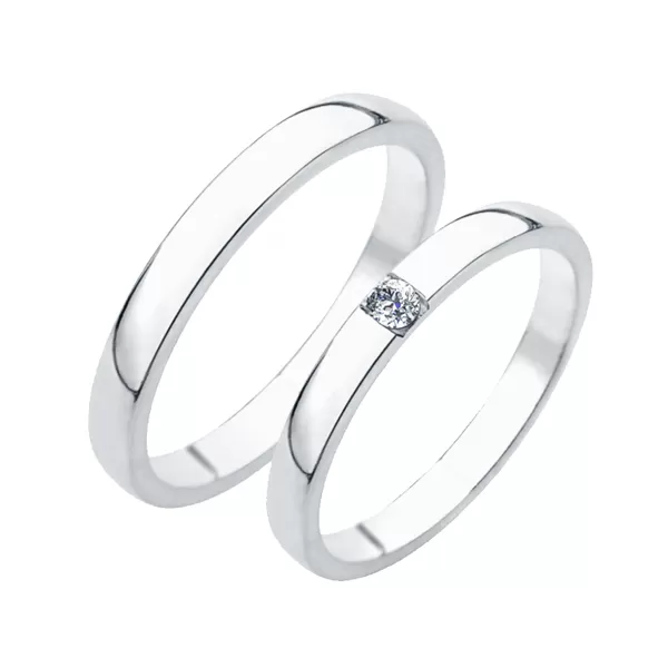 Svadobné obrúčky striebro 925 zirkón 0,060 ct SP-230-Ag