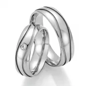 Titánové snubné prstene s briliantom SP-20130