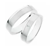 Svadobné obrúčky striebro 925 zirkón 0,025 ct SP-242-Ag