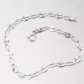 Náramok z bieleho zlata s gravírovaním 44-1072