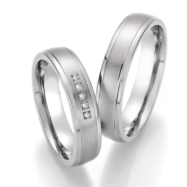 Titánové snubné prstene s briliantmi SP-20010