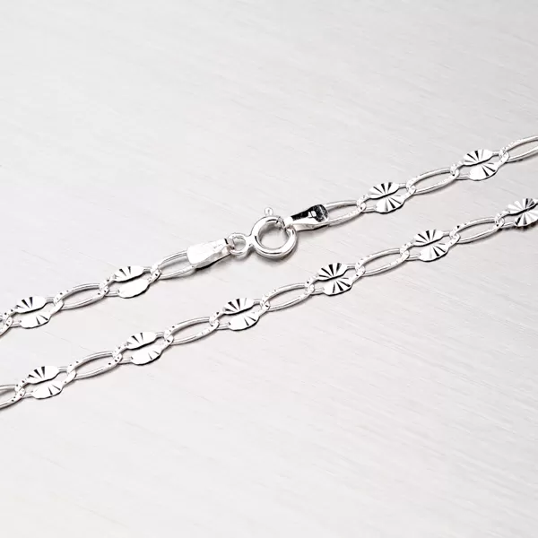 Náramok z bieleho zlata s gravírovaním 44-1072