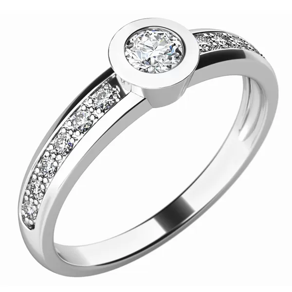 Zásnubný prsteň so zirkónmi ZP-10746-ZIR