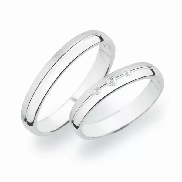 Svadobné obrúčky striebro 925 zirkón 0,063 ct SP-252-Ag