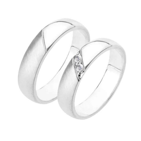 Svadobné obrúčky striebro 925 zirkón 0,050 ct SP-223-Ag