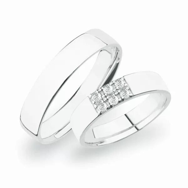 Svadobné obrúčky striebro 925 zirkón 0,162 ct SP-271-Ag