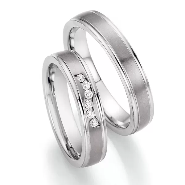 Snubné prstene oceľové s titánom SP-06130