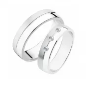 Svadobné obrúčky striebro 925 zirkón 0,099 ct SP-236-Ag