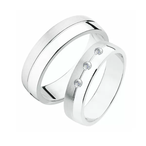 Svadobné obrúčky striebro 925 zirkón 0,099 ct SP-236-Ag