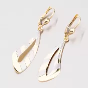 Kombinované zlaté náušnice 42-3888