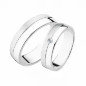 Svadobné obrúčky striebro 925 zirkón 0,028 ct SP-238-Ag