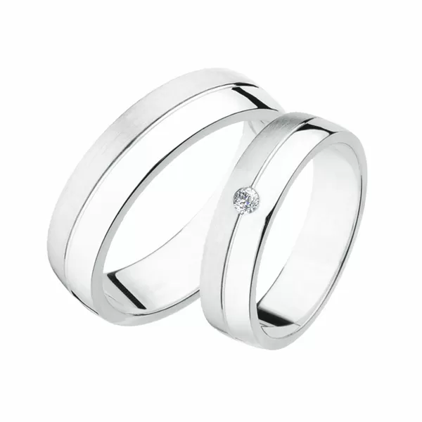 Svadobné obrúčky striebro 925 zirkón 0,028 ct SP-238-Ag