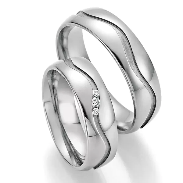 Titánové snubné prstene s briliantmi SP-20090