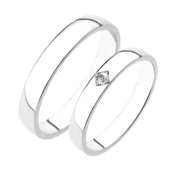 Svadobné obrúčky striebro 925 zirkón 0,025 ct SP-204-Ag