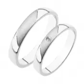 Svadobné obrúčky striebro 925 zirkón 0,025 ct SP-207-Ag