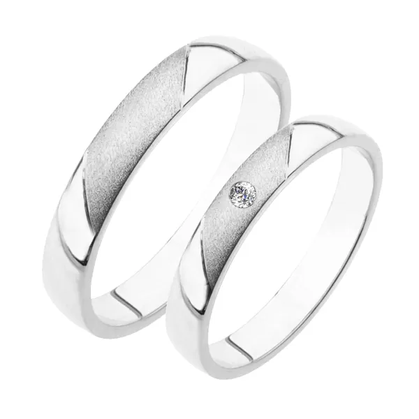 Svadobné obrúčky striebro 925 zirkón 0,025 ct SP-207-Ag