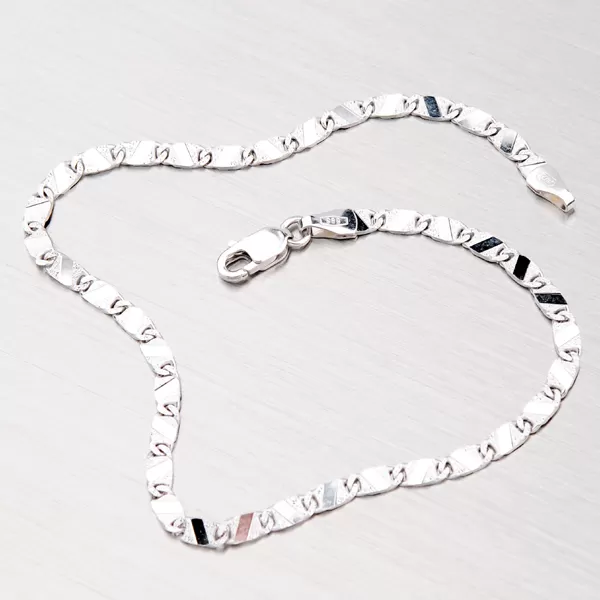 Uchvatná retiazka z bieleho zlata 45-1278