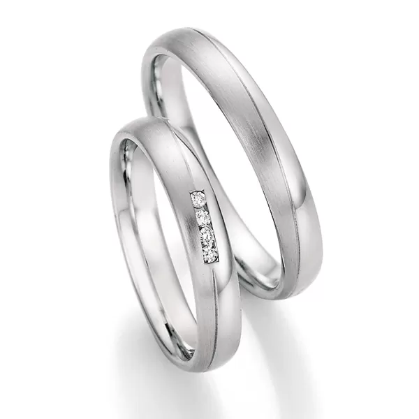 Snubné prstene z ocele s diamantmi SP-22130