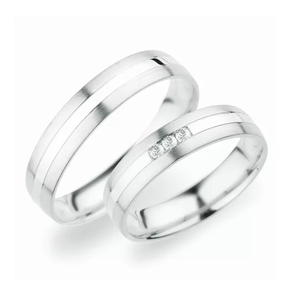 Svadobné obrúčky striebro 925 zirkón 0,075 ct SP-250-Ag