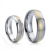 Pozlátené oceľové snubné prstene SP-7020