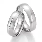 Snubné prstene titán s briliantmi SP-20170