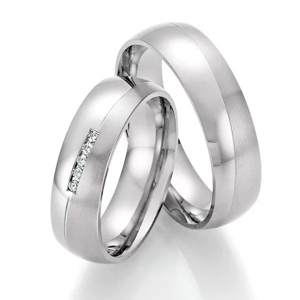 Snubné prstene titán s briliantmi SP-20170