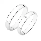 Svadobné obrúčky striebro 925 zirkón 0,025 ct SP-202-Ag