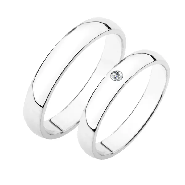 Svadobné obrúčky striebro 925 zirkón 0,025 ct SP-202-Ag