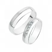 Svadobné obrúčky striebro 925 zirkón 0,155 ct SP-240-Ag