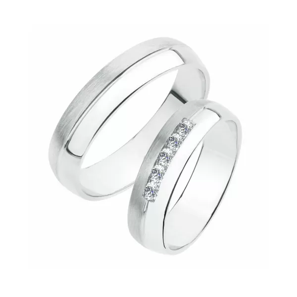 Svadobné obrúčky striebro 925 zirkón 0,155 ct SP-240-Ag