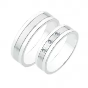 Svadobné obrúčky striebro 925 zirkón 0,093 ct SP-231-Ag