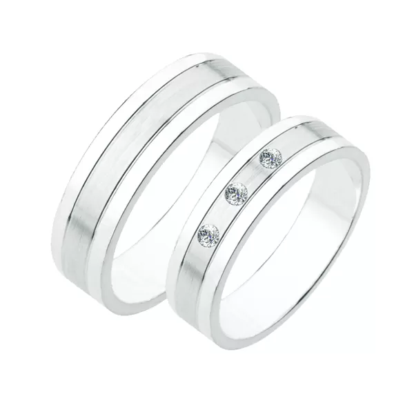 Svadobné obrúčky striebro 925 zirkón 0,093 ct SP-231-Ag