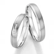 Snubné prstene z ocele s diamantmi SP-22170