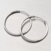 Náušnice z bieleho zlata 25 mm 238-3013