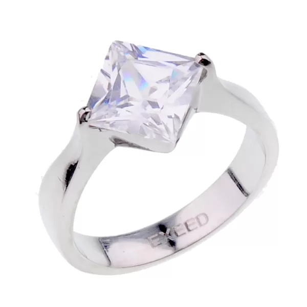 Prsteň z chirurgickej ocele so zirkónom 232708