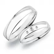 Snubné prstene z bieleho zlata SP-278B
