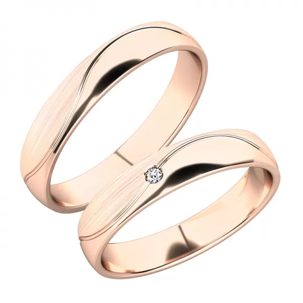 Snubné prstene z bieleho zlata SP-282B