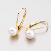 Zlaté náušnice s perlou 353P-120184