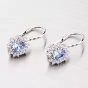 Náušnice so zirkónmi z bieleho zlata 358-0199-03