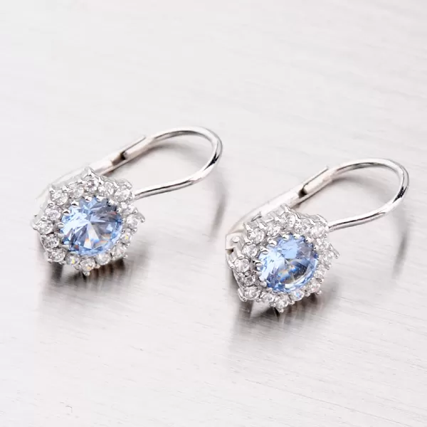 Náušnice so zirkónmi z bieleho zlata 358-0199-03