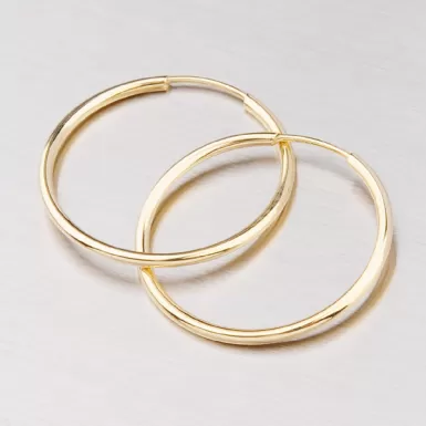 Náušnice zo žltého zlata 30 mm 12-657