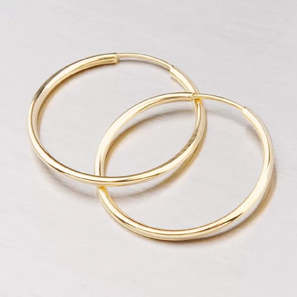 Náušnice zo žltého zlata 30 mm 12-657