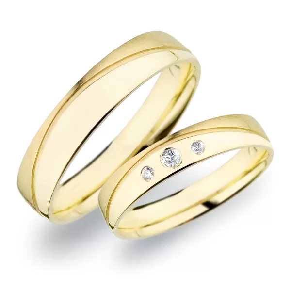 Snubné prstene zo žltého zlata SP-278