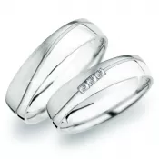 Snubné prstene z bieleho zlata SP-281B