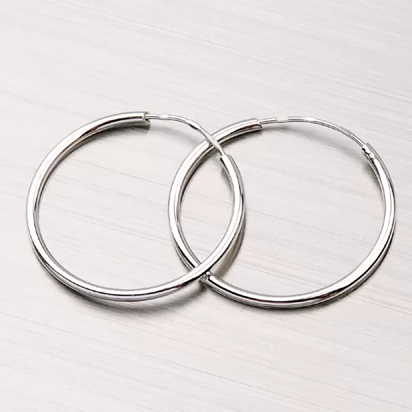 Kruhy z bieleho zlata 23 mm 238-3006