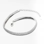 Strieborný náramok so zirkónmi BST-14520